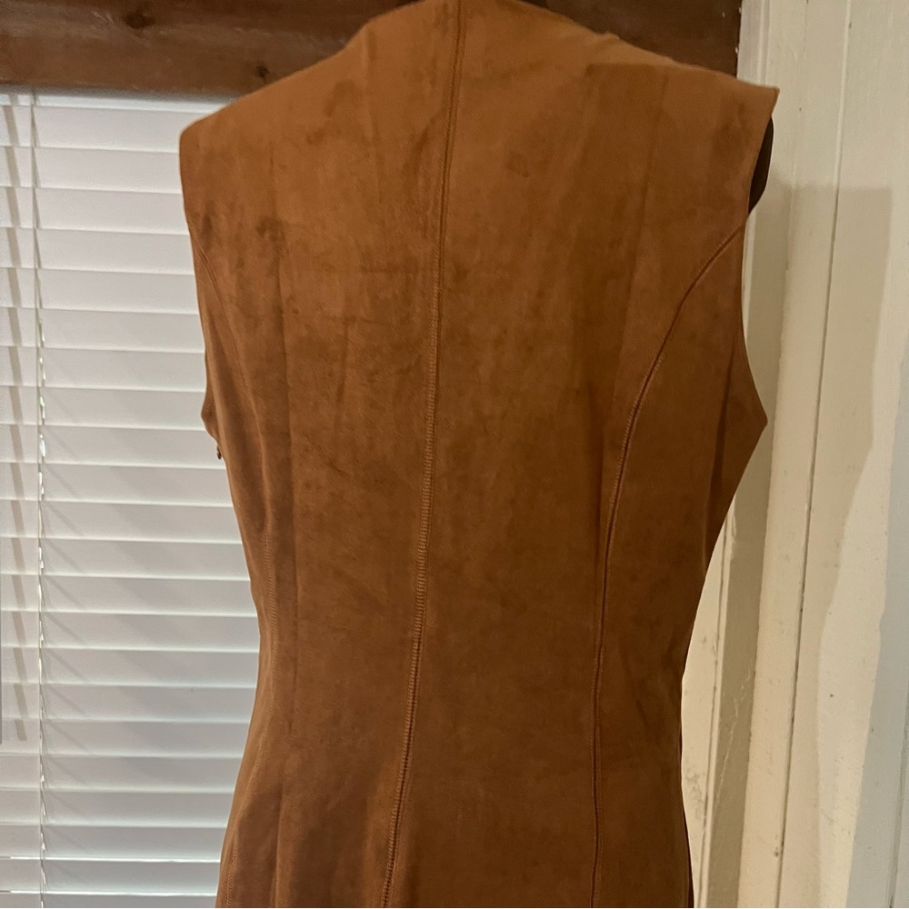 Elegant Suede look Tan Fringe Costal Cowgirl Dress by Oyrosy - Picture 7 of 13